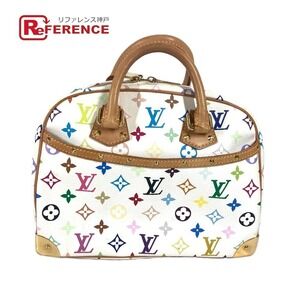 LOUIS VUITTON Multicolor Trouville Bag Boston Handbag Blanc White
